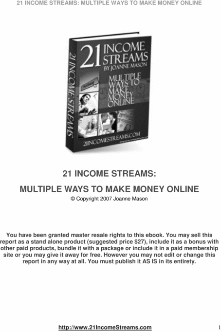 Product picture 21 Income Streams