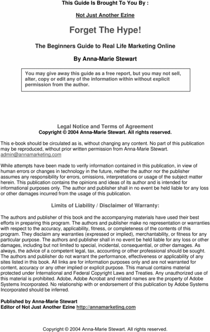 Product picture The Beginners Guide To Real Life Marketing Online