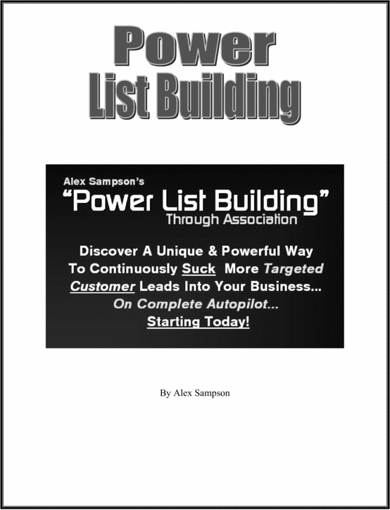 Product picture Power List Building