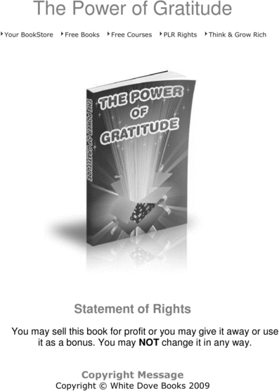 Product picture The Power of Gratitude